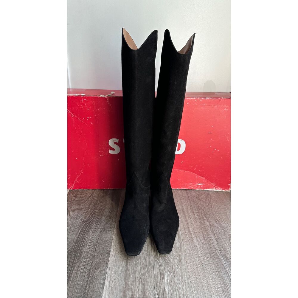 STAUD WESTERN WALLY BOOT BLACK SUEDE EU38/US8 $495 - Picture 9 of 12